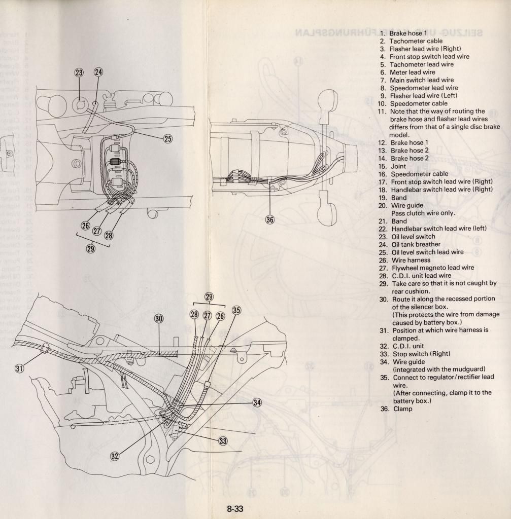 Whats the correct routing of throttle cables RZ/RD 350 & Misc. 2